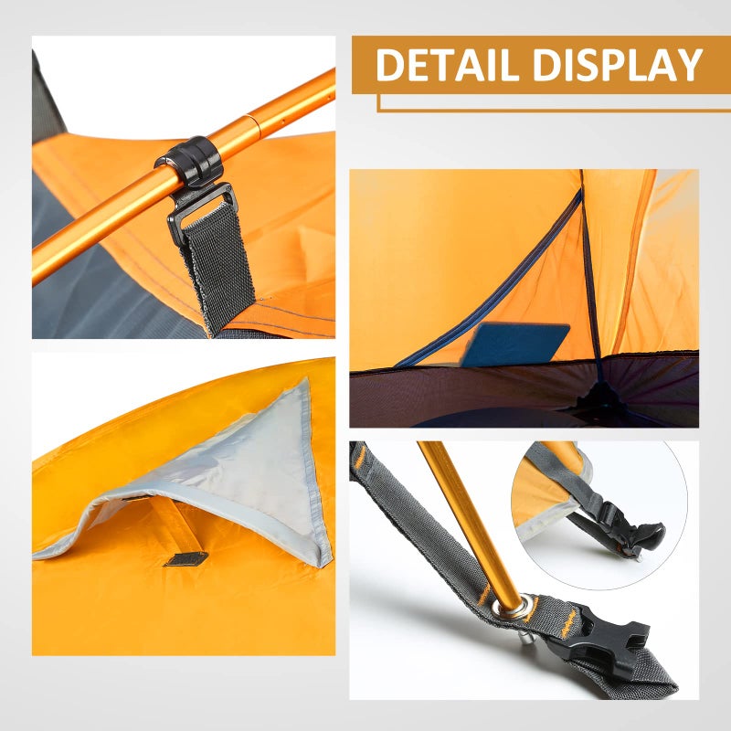 Bessport Camping Tent 2 Person Tent Waterproof Two Doors Backpacking Tent Easy Setup Lightweight for Outdoor, Hiking Mountaineering Travel - Image 3